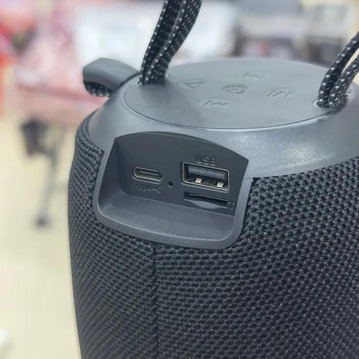Portable Bluetooth Speaker with Voice Control & Carry Strap