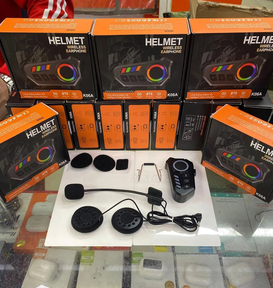 Wireless Helmet Earphones with RGB Light & GPS for Bikers in Pakistan