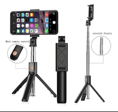 Bluetooth Selfie Stick with LED Light & Remote
