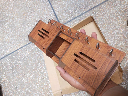 Wooden Mobile & Key Holder with Hooks