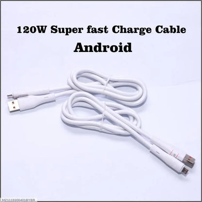 Android Super Fast Charge Cables Pack of 2 White