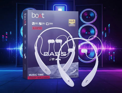 White Clear Voice Headphone with Bass & Noise Cancellation
