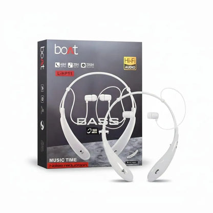 White Clear Voice Headphone with Bass & Noise Cancellation