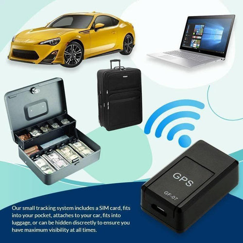 Premium GPS Tracker Black ABS Durable for Car Luggage Cash