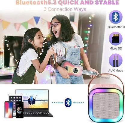 Portable LED Wireless Speaker Pink ABS