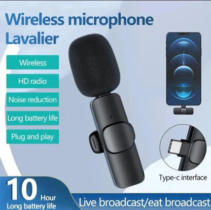 Black Plug & Play Microphone for Vlogging & Outdoor Use
