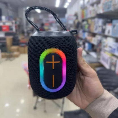 Portable Bluetooth Speaker with Voice Control & Carry Strap