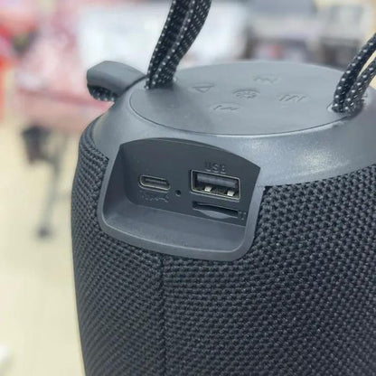 Portable Bluetooth Speaker with Voice Control & Carry Strap