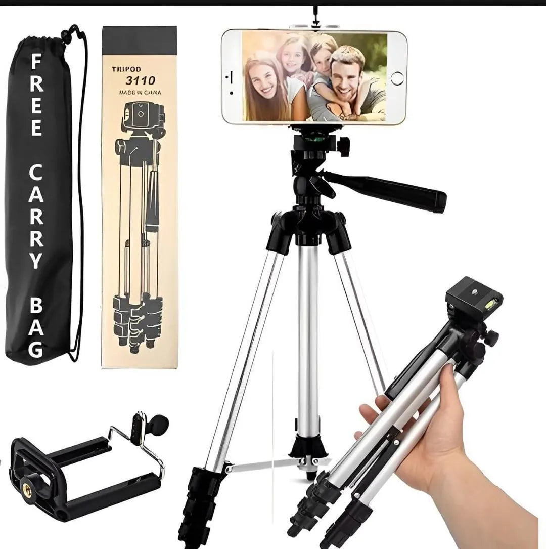 3110 Foldable Tripod Stand for Mobile & DSLR Camera