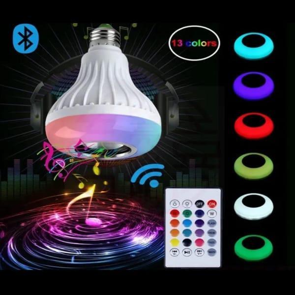 Bluetooth Music Light Bulb with 13 Colors & Remote Control