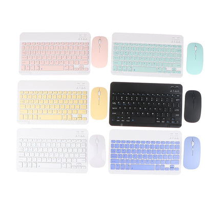Wireless Bluetooth Keyboard Mouse Set 7x10 Inch Multi Color
