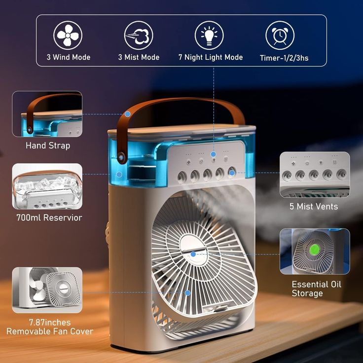 Cooling Fan With Ice  [FREE SHIPPING ALL OVER PAK]