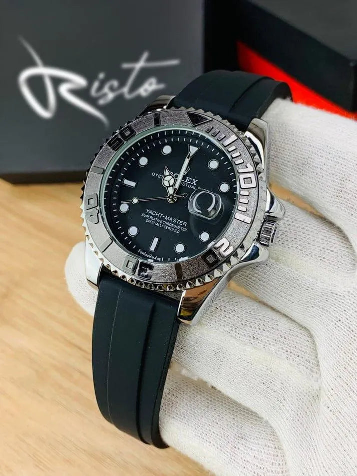 Men's Rolex Submarine Gold Black Water Resistant Watch