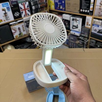 Portable White ice cooling desk fan