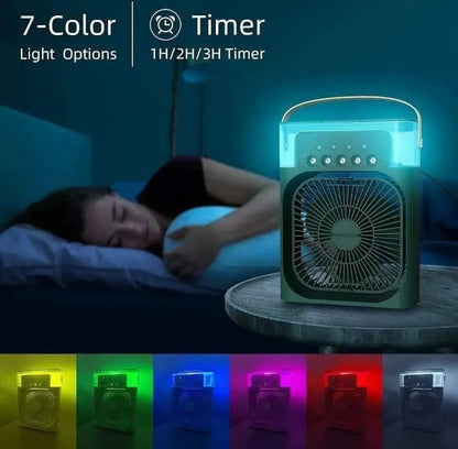 USB Rechargeable Desk Fan with ice cooling
